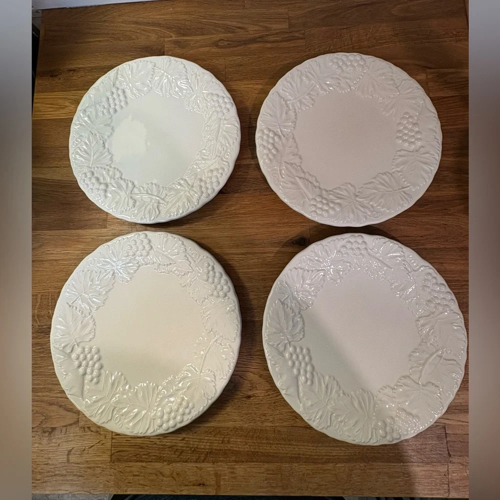 Four (4) white Williams-Sonoma Salad/Dessert plates